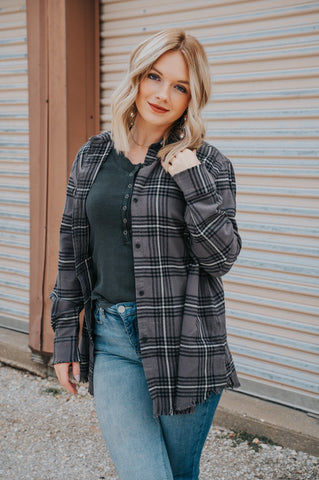 One24 Flannel 3-Grey/Black/White