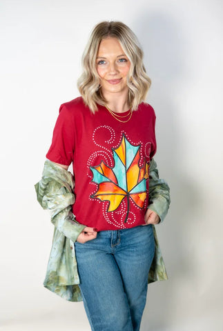 Stain Glass Leaf Tee
