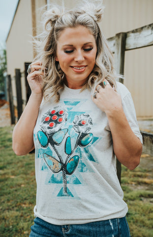 Turquoise Blossom's Tee